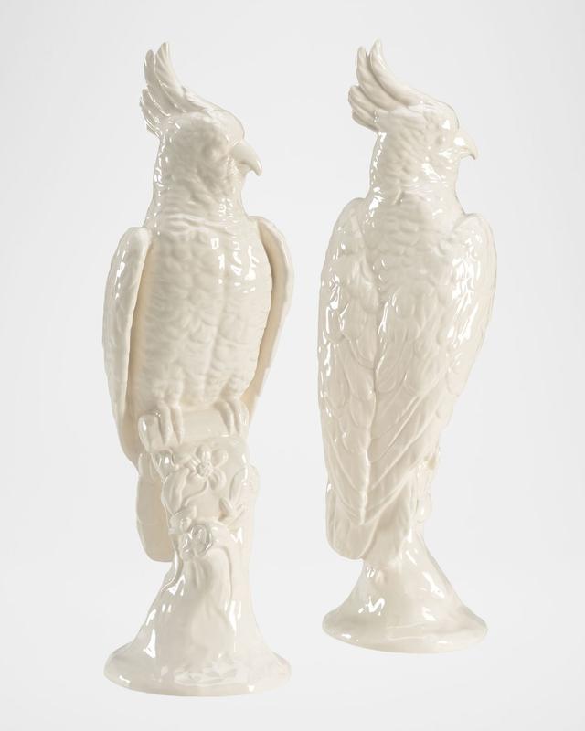 Chelsea House Cockatoo Ceramic Figurines, Set of 2