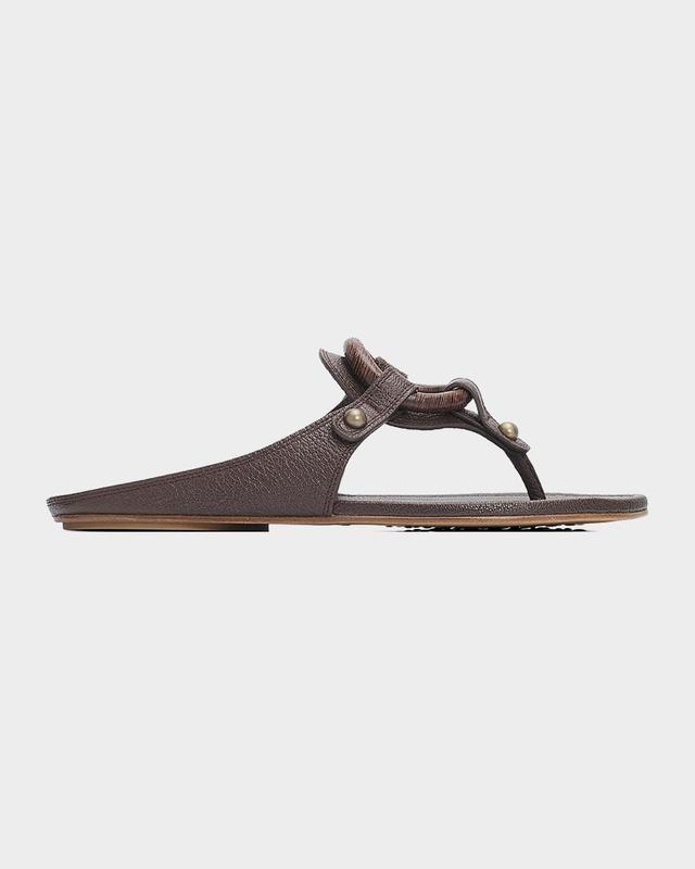 Pedro Garcia Pattie Leather Flat Thong Sandals