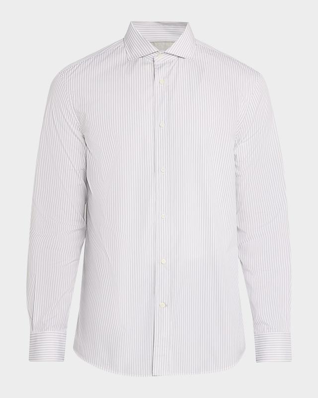 Brunello Cucinelli Men 's Cotton Bachetta Stripe Button-Down Shirt