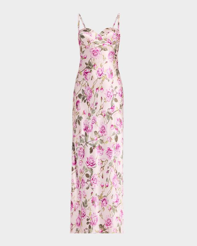 L 'Agence Sayla Bias-Cut Silk Gown