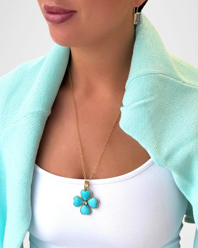 Lucky Turquoise Pendant Necklace