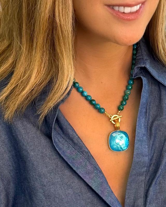 Portofino Doublet Necklace with Chrysocolla