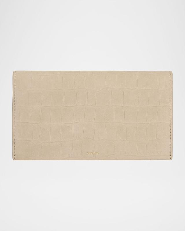 Vince Croc-Embossed Leather Continental Wallet