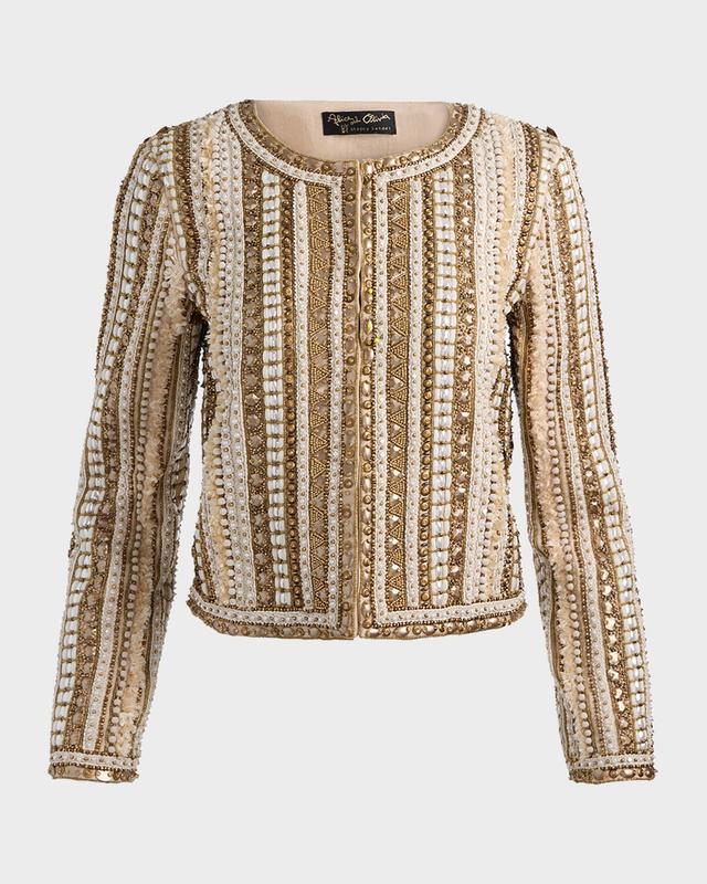 ALICE + OLIVIA Kidman Embellished Jacket