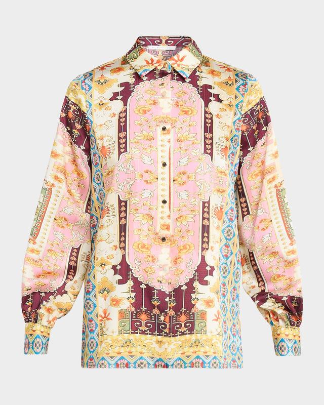 Elie Tahari The Lior Baroque Floral-Print Shirt