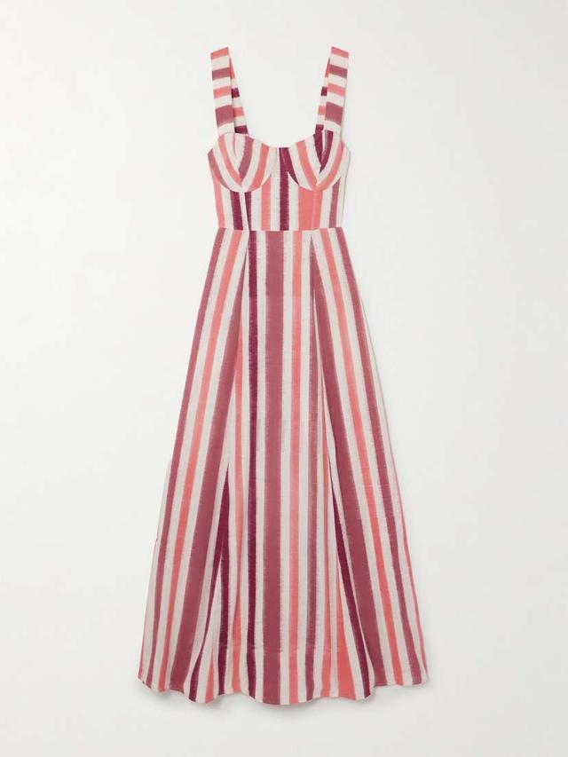 Azzurra Striped Cotton Maxi Dress