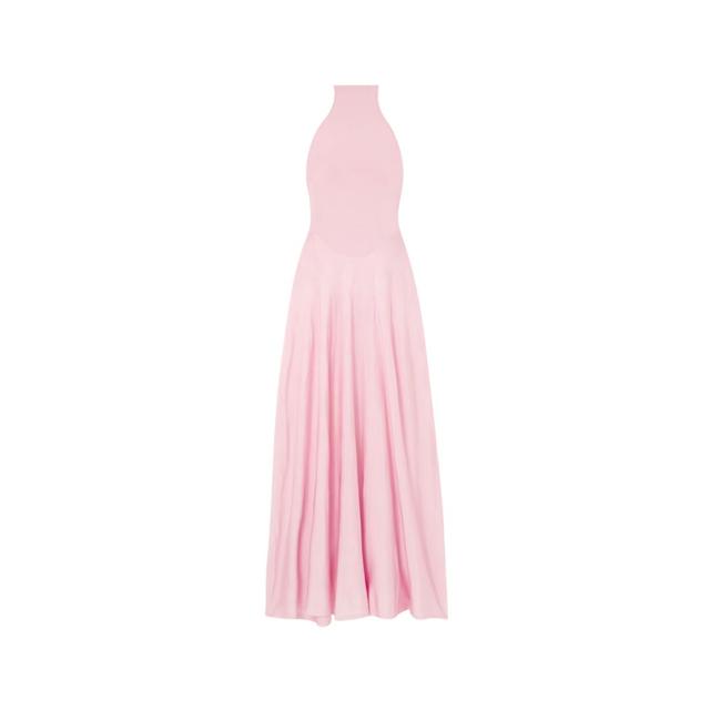 Sleeveless Turtleneck Jersey Maxi Dress