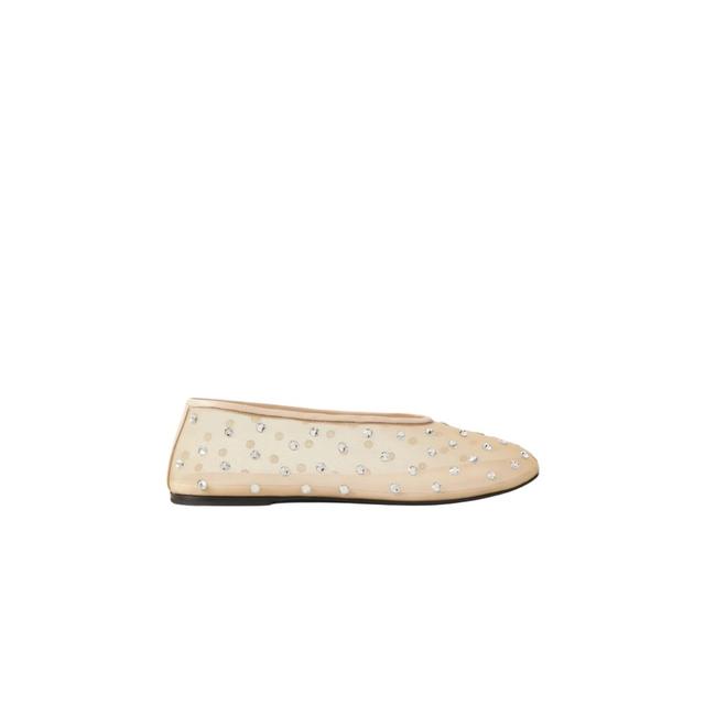 Marcy Crystal-Embellished Mesh Flats