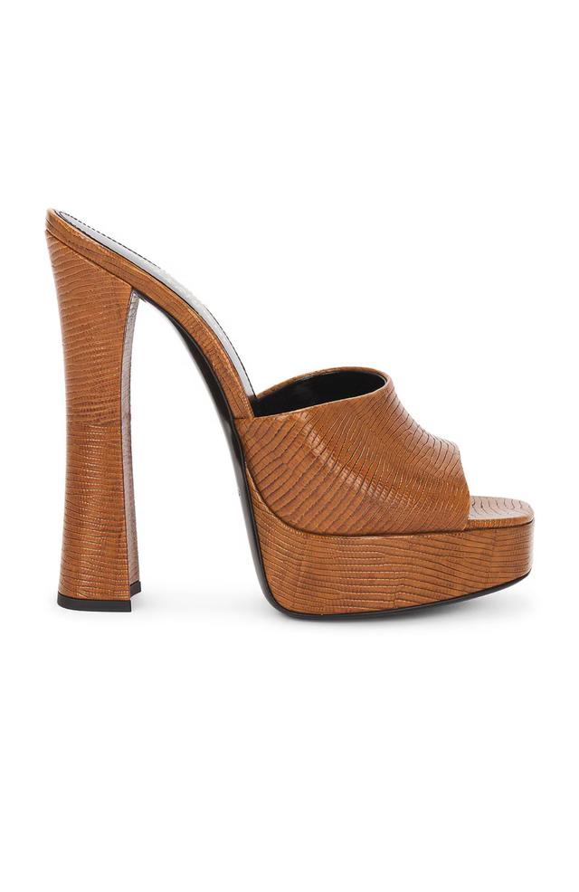 Boogie Embossed Platform Mule Sandals