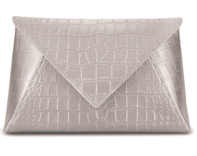 Tyler Ellis Large Lee Pouchet Ivory Stamped Satin | Thumbnail 1 Tyler Ellis Large Lee Pouchet Ivory Stamped Satin | Thumbnail 1