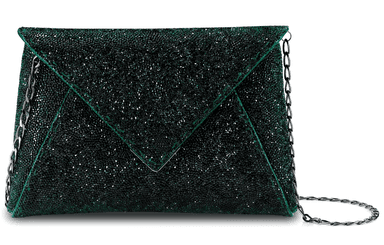Tyler Ellis Small Lee Pouchet Emerald Swarovski Rock Crystal | Thumbnail 1 Tyler Ellis Small Lee Pouchet Emerald Swarovski Rock Crystal | Thumbnail 1