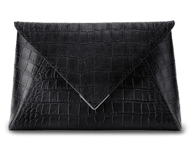 Tyler Ellis Large Lee Pouchet Black Diamond Stamped Satin | Thumbnail 1 Tyler Ellis Large Lee Pouchet Black Diamond Stamped Satin | Thumbnail 1