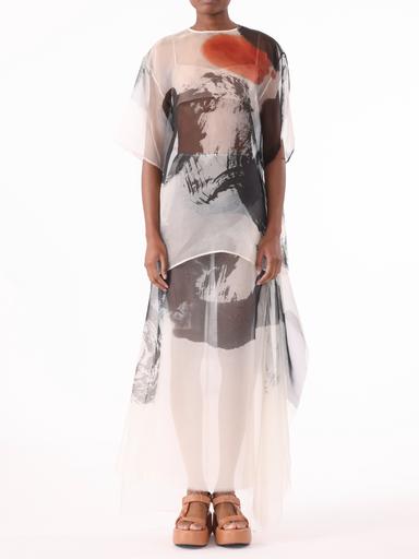 Jason Wu Collection PRE-ORDER Silk Organza Oversized Crewneck T-Shirt with Artwork | Thumbnail 2 Jason Wu Collection PRE-ORDER Silk Organza Oversized Crewneck T-Shirt with Artwork | Thumbnail 2
