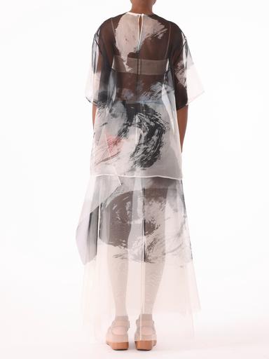 Jason Wu Collection PRE-ORDER Silk Organza Oversized Crewneck T-Shirt with Artwork | Thumbnail 4 Jason Wu Collection PRE-ORDER Silk Organza Oversized Crewneck T-Shirt with Artwork | Thumbnail 4