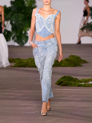PatBo PRE-ORDER Camila Coehlo Denim Top | Thumbnail 2 PatBo PRE-ORDER Camila Coehlo Denim Top | Thumbnail 2