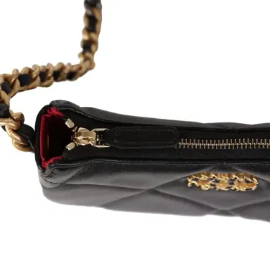 Chanel Chanel 19 Hobo Chain Clutch Bag Black Calfskin Mixed Metal Hardware | Thumbnail 7 Chanel Chanel 19 Hobo Chain Clutch Bag Black Calfskin Mixed Metal Hardware | Thumbnail 7