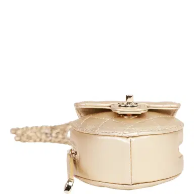 Chanel Chanel CC In Love Heart Necklace Bag Gold Lambskin Light Gold Hardware | Thumbnail 5 Chanel Chanel CC In Love Heart Necklace Bag Gold Lambskin Light Gold Hardware | Thumbnail 5