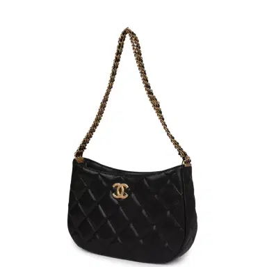 Chanel Chanel Hobo Bag Black Shiny Caviar Brushed Gold Hardware | Thumbnail 5 Chanel Chanel Hobo Bag Black Shiny Caviar Brushed Gold Hardware | Thumbnail 5