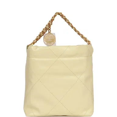 Chanel Chanel Mini 22 Bag Yellow Calfskin Gold Hardware | Thumbnail 4 Chanel Chanel Mini 22 Bag Yellow Calfskin Gold Hardware | Thumbnail 4