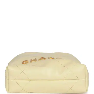 Chanel Chanel Mini 22 Bag Yellow Calfskin Gold Hardware | Thumbnail 7 Chanel Chanel Mini 22 Bag Yellow Calfskin Gold Hardware | Thumbnail 7