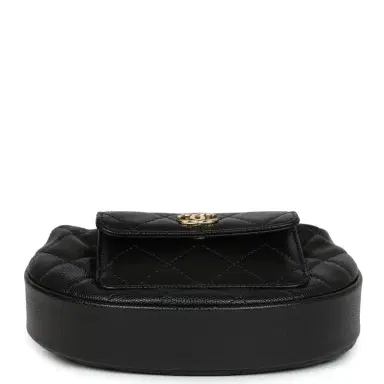 Chanel Chanel Mini Round Hobo Pouch Bag Black Caviar Gold Hardware | Thumbnail 6 Chanel Chanel Mini Round Hobo Pouch Bag Black Caviar Gold Hardware | Thumbnail 6