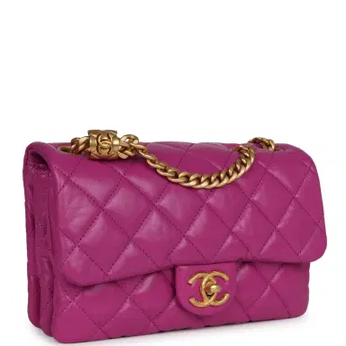 Chanel Chanel Small Crush Flap Bag Purple Shiny Aged Calfskin Brushed Gold Hardware | Thumbnail 2 Chanel Chanel Small Crush Flap Bag Purple Shiny Aged Calfskin Brushed Gold Hardware | Thumbnail 2