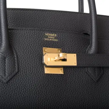 HERMÈS Hermes Birkin 40 Black Togo Gold Hardware | Thumbnail 7 HERMÈS Hermes Birkin 40 Black Togo Gold Hardware | Thumbnail 7