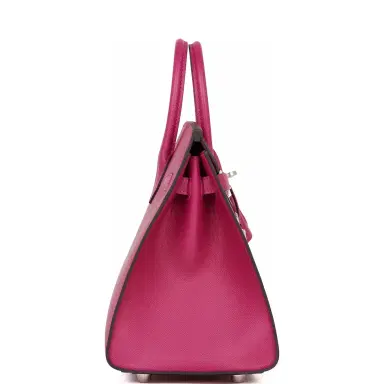 HERMÈS Hermes Birkin Sellier 25 Rose Pourpre Veau Madame Palladium Hardware | Thumbnail 3 HERMÈS Hermes Birkin Sellier 25 Rose Pourpre Veau Madame Palladium Hardware | Thumbnail 3