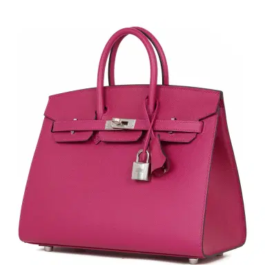 HERMÈS Hermes Birkin Sellier 25 Rose Pourpre Veau Madame Palladium Hardware | Thumbnail 5 HERMÈS Hermes Birkin Sellier 25 Rose Pourpre Veau Madame Palladium Hardware | Thumbnail 5