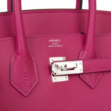 HERMÈS Hermes Birkin Sellier 25 Rose Pourpre Veau Madame Palladium Hardware | Thumbnail 7 HERMÈS Hermes Birkin Sellier 25 Rose Pourpre Veau Madame Palladium Hardware | Thumbnail 7
