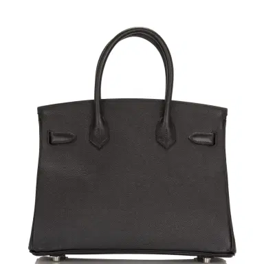 HERMÈS Hermes Black Epsom Birkin 30cm Palladium Hardware | Thumbnail 4 HERMÈS Hermes Black Epsom Birkin 30cm Palladium Hardware | Thumbnail 4