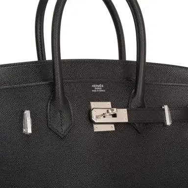 HERMÈS Hermes Black Epsom Birkin 30cm Palladium Hardware | Thumbnail 6 HERMÈS Hermes Black Epsom Birkin 30cm Palladium Hardware | Thumbnail 6
