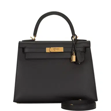 HERMÈS Hermes Black Epsom Sellier Kelly 28cm Gold Hardware | Thumbnail 1 HERMÈS Hermes Black Epsom Sellier Kelly 28cm Gold Hardware | Thumbnail 1
