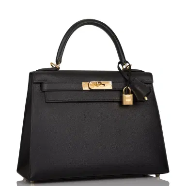 HERMÈS Hermes Black Epsom Sellier Kelly 28cm Gold Hardware | Thumbnail 2 HERMÈS Hermes Black Epsom Sellier Kelly 28cm Gold Hardware | Thumbnail 2