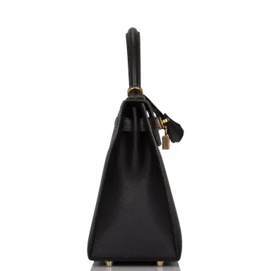 HERMÈS Hermes Black Epsom Sellier Kelly 28cm Gold Hardware | Thumbnail 3 HERMÈS Hermes Black Epsom Sellier Kelly 28cm Gold Hardware | Thumbnail 3