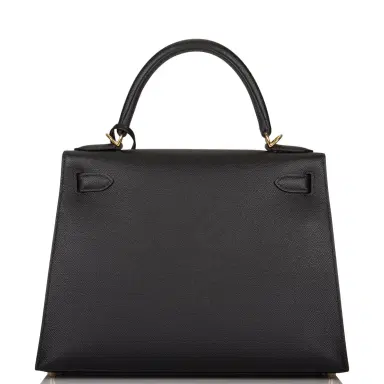 HERMÈS Hermes Black Epsom Sellier Kelly 28cm Gold Hardware | Thumbnail 4 HERMÈS Hermes Black Epsom Sellier Kelly 28cm Gold Hardware | Thumbnail 4
