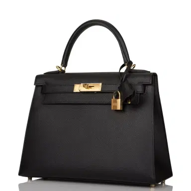 HERMÈS Hermes Black Epsom Sellier Kelly 28cm Gold Hardware | Thumbnail 5 HERMÈS Hermes Black Epsom Sellier Kelly 28cm Gold Hardware | Thumbnail 5