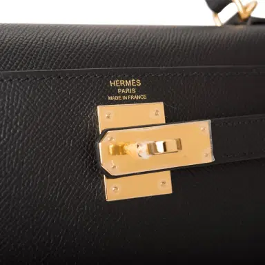 HERMÈS Hermes Black Epsom Sellier Kelly 28cm Gold Hardware | Thumbnail 7 HERMÈS Hermes Black Epsom Sellier Kelly 28cm Gold Hardware | Thumbnail 7