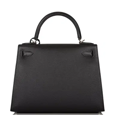 HERMÈS Hermes Black Epsom Sellier Kelly 28cm Palladium Hardware | Thumbnail 4 HERMÈS Hermes Black Epsom Sellier Kelly 28cm Palladium Hardware | Thumbnail 4