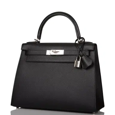 HERMÈS Hermes Black Epsom Sellier Kelly 28cm Palladium Hardware | Thumbnail 5 HERMÈS Hermes Black Epsom Sellier Kelly 28cm Palladium Hardware | Thumbnail 5