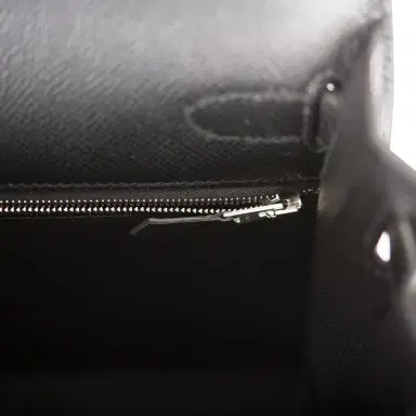 HERMÈS Hermes Black Epsom Sellier Kelly 28cm Palladium Hardware | Thumbnail 9 HERMÈS Hermes Black Epsom Sellier Kelly 28cm Palladium Hardware | Thumbnail 9
