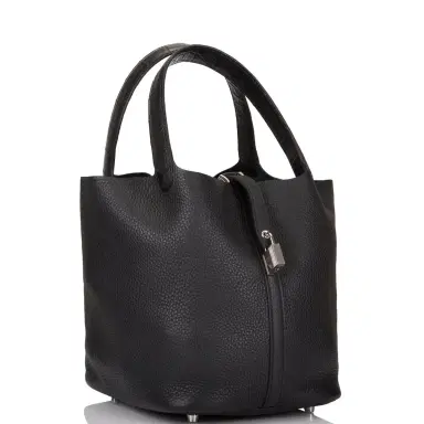 HERMÈS Hermes Black Matte Alligator/Clemence Picotin "Touch" 22cm | Thumbnail 2 HERMÈS Hermes Black Matte Alligator/Clemence Picotin "Touch" 22cm | Thumbnail 2