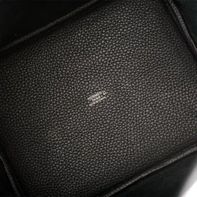 HERMÈS Hermes Black Matte Alligator/Clemence Picotin "Touch" 22cm | Thumbnail 7 HERMÈS Hermes Black Matte Alligator/Clemence Picotin "Touch" 22cm | Thumbnail 7