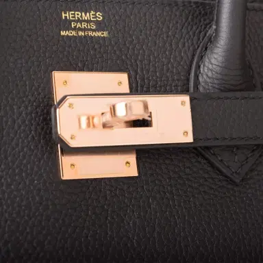 HERMÈS Hermes Black Togo Birkin 30cm Rose Gold Hardware | Thumbnail 7 HERMÈS Hermes Black Togo Birkin 30cm Rose Gold Hardware | Thumbnail 7