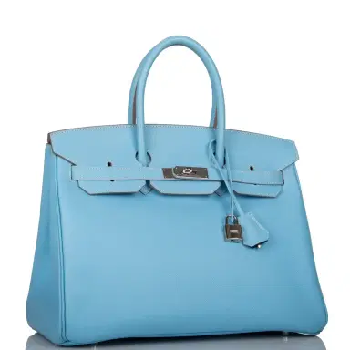 HERMÈS Hermes Celeste Epsom Bi-Color Candy Birkin 35cm Palladium Hardware (Preloved - Excel/Mint) | Thumbnail 2 HERMÈS Hermes Celeste Epsom Bi-Color Candy Birkin 35cm Palladium Hardware (Preloved - Excel/Mint) | Thumbnail 2