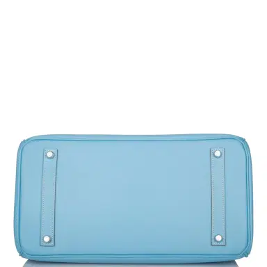 HERMÈS Hermes Celeste Epsom Bi-Color Candy Birkin 35cm Palladium Hardware (Preloved - Excel/Mint) | Thumbnail 6 HERMÈS Hermes Celeste Epsom Bi-Color Candy Birkin 35cm Palladium Hardware (Preloved - Excel/Mint) | Thumbnail 6