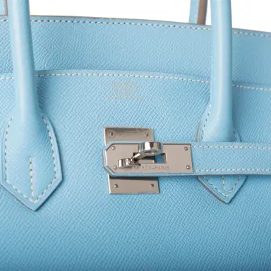 HERMÈS Hermes Celeste Epsom Bi-Color Candy Birkin 35cm Palladium Hardware (Preloved - Excel/Mint) | Thumbnail 7 HERMÈS Hermes Celeste Epsom Bi-Color Candy Birkin 35cm Palladium Hardware (Preloved - Excel/Mint) | Thumbnail 7