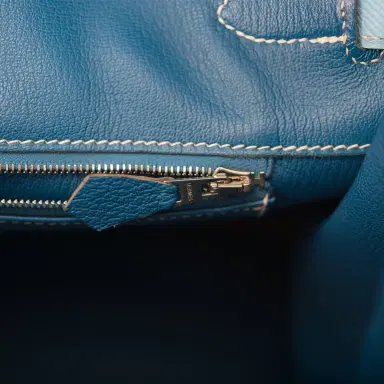HERMÈS Hermes Celeste Epsom Bi-Color Candy Birkin 35cm Palladium Hardware (Preloved - Excel/Mint) | Thumbnail 9 HERMÈS Hermes Celeste Epsom Bi-Color Candy Birkin 35cm Palladium Hardware (Preloved - Excel/Mint) | Thumbnail 9