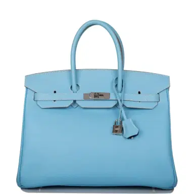 HERMÈS Hermes Celeste Epsom Bi-Color Candy Birkin 35cm Palladium Hardware (Preloved - Excel/Mint) | Thumbnail 1 HERMÈS Hermes Celeste Epsom Bi-Color Candy Birkin 35cm Palladium Hardware (Preloved - Excel/Mint) | Thumbnail 1