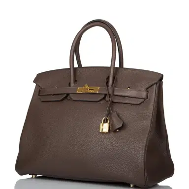 HERMÈS Hermes Chocolate Togo Birkin 35cm Gold Hardware | Thumbnail 5 HERMÈS Hermes Chocolate Togo Birkin 35cm Gold Hardware | Thumbnail 5